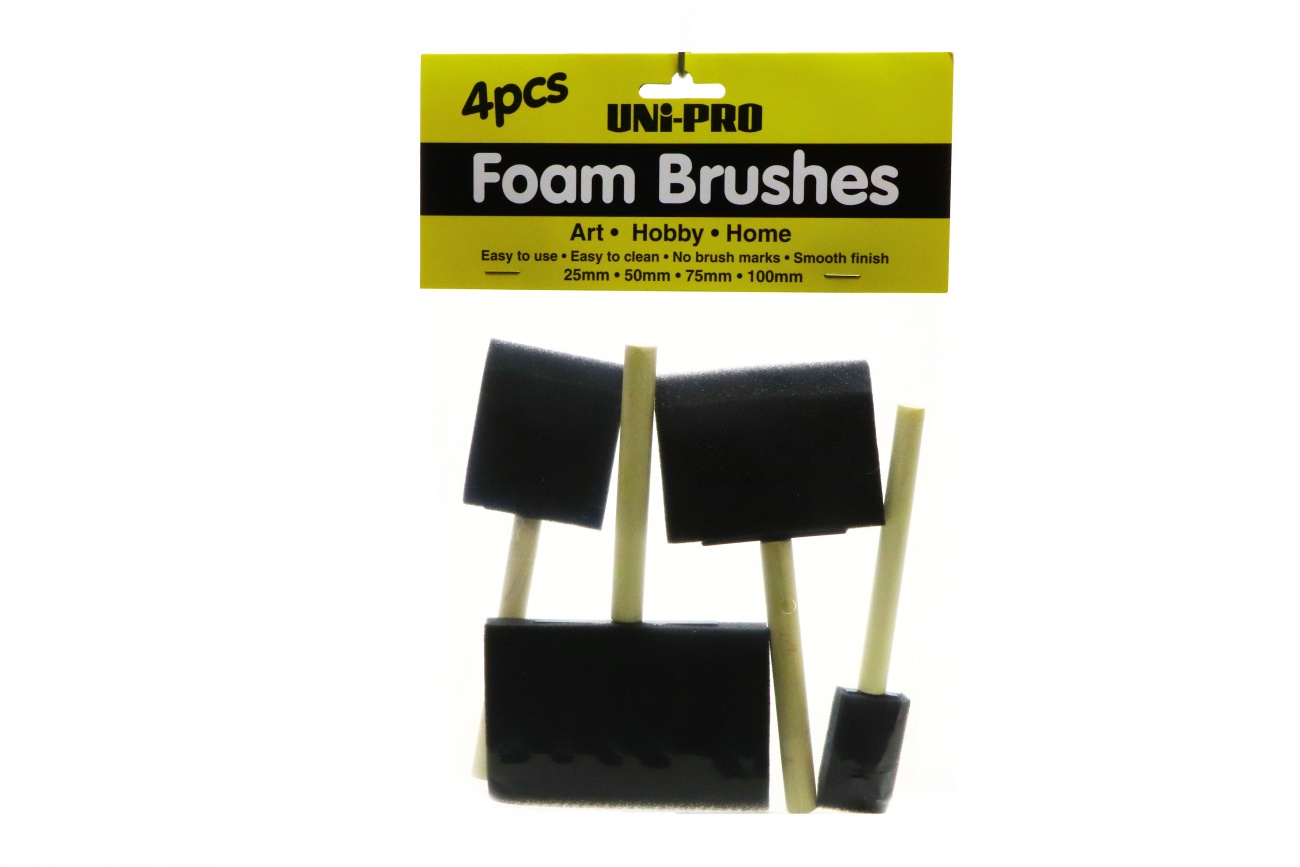 UniPro 4 Pack Foam Brushes Set Direct Paint
